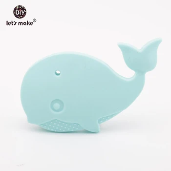 

let's make Silicone Whale Can Chew Teether 1pc DIY Accessory Nursing Toys Teether DIY Pendant For Bracelet Pendants Baby Teether