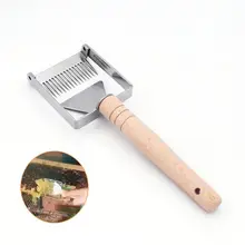 Прямые иглы Откупоривания Вилка для меда скребок лопатой инструмент пчеловода Нержавеющая сталь пчелиный улей