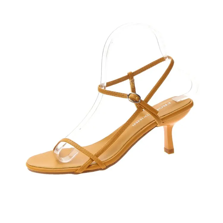 

High-heeled sandals female summer 2019 new Korean fashion wild sexy thin with super fire word buckle sandals