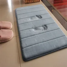 Nueva alfombra de baño de 40x60cm para el hogar, alfombra antideslizante para el baño, Alfombra de lana de Coral blando con espuma viscoelástica, alfombra para el baño, decoración del suelo, lavable