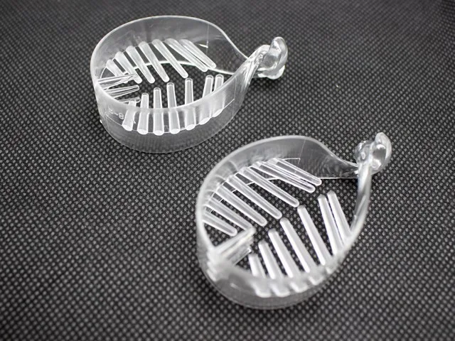 10 Transparent Clear Plastic Banana Clips Hair Claw Ponytail Holder 58mm for DIY Craft