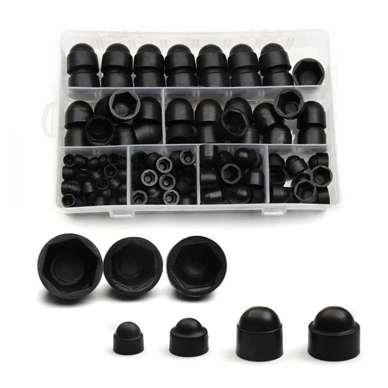 ZENHOSIT 6Sizes Bolt Cover Nylon&Plastic Metric Dome Bolts Nuts Head
