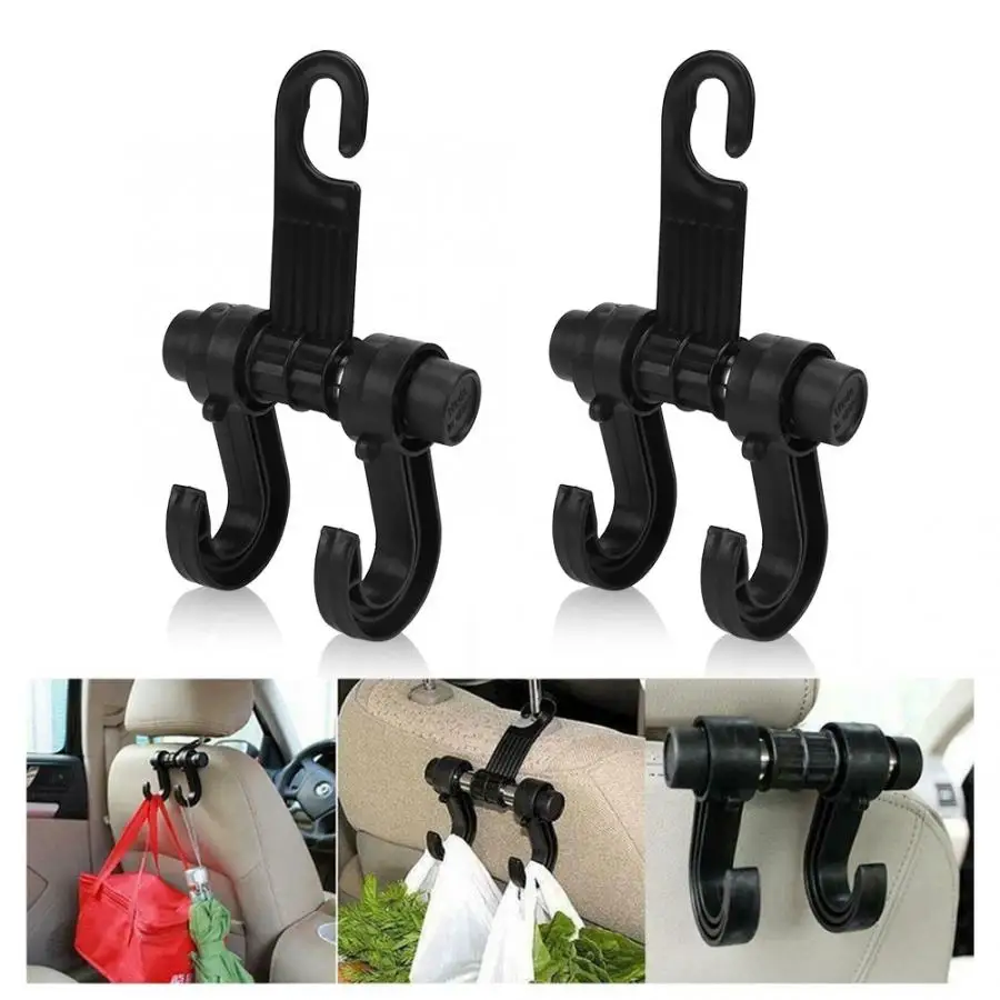 

2pcs PVC Car Hook Rear Seats Back Hanger Bag Hanging Organizer Headrest Holder auto accessories interior