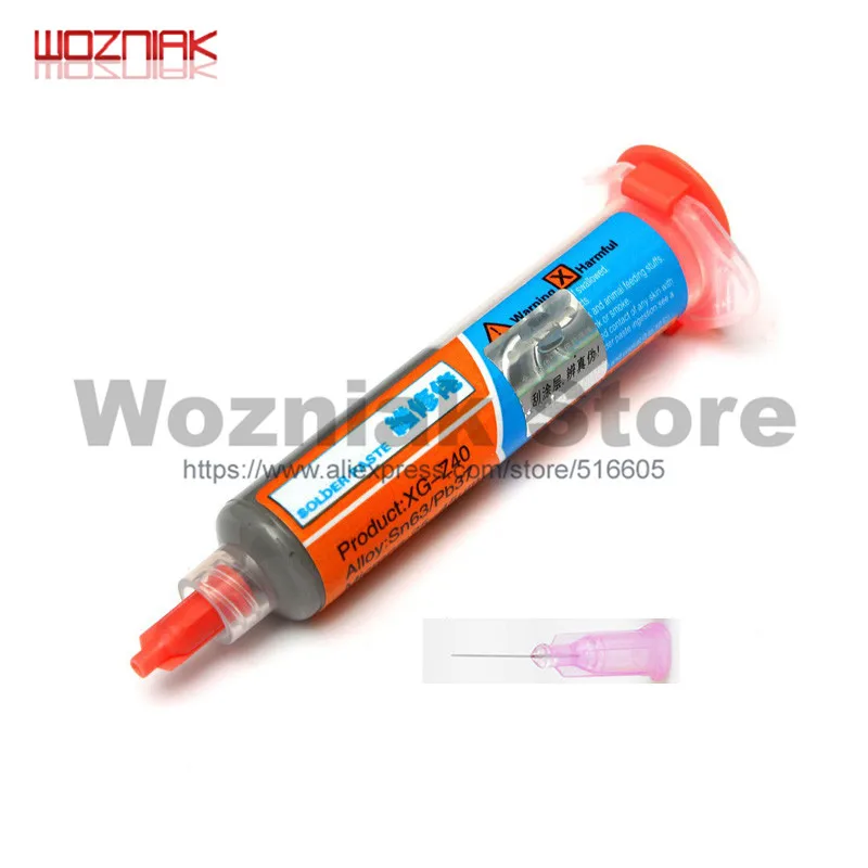 

Mechanic solder tin paste xg-z40 Solder Paste Flux Sn63/Pb37 25-45um Syringe to Mobile Phone Repair Computer Services Indust