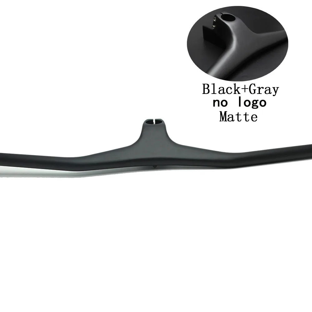 ULLICYC Manillar Carbono MTB велосипедный стояк однообразный Интегрированный руль со стволом 3 к черный глянец/матовый углеродный руль YT966 - Цвет: no logo black matte