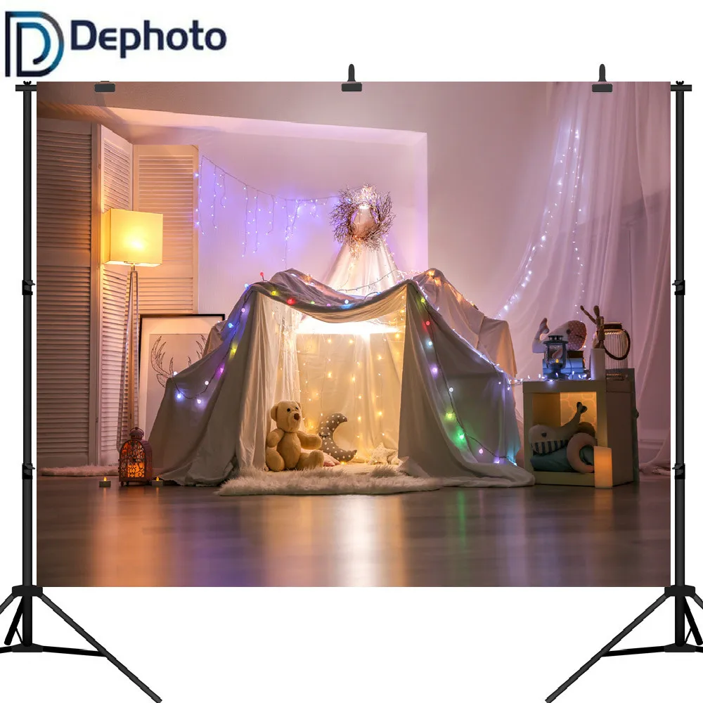 Dephoto фоны для фотосъемки Boudoir палатка спальни Рождественское украшение занавеска