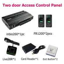 ZK две двери INBIO 260 отпечаток пальца с картой система контроля доступа комплект