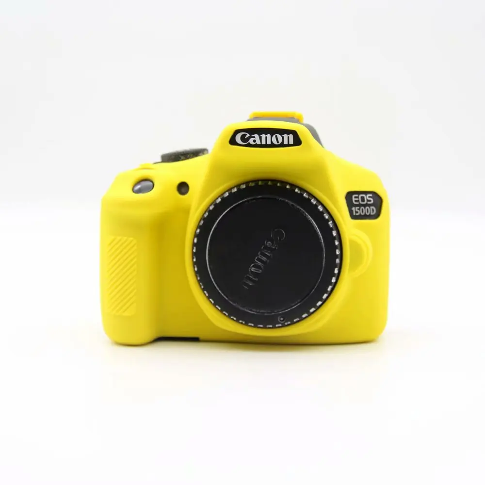 Силиконовый кожаный чехол для брони защитный Canon 1300D 1500D Rebel T6 Kiss X80 цифровая