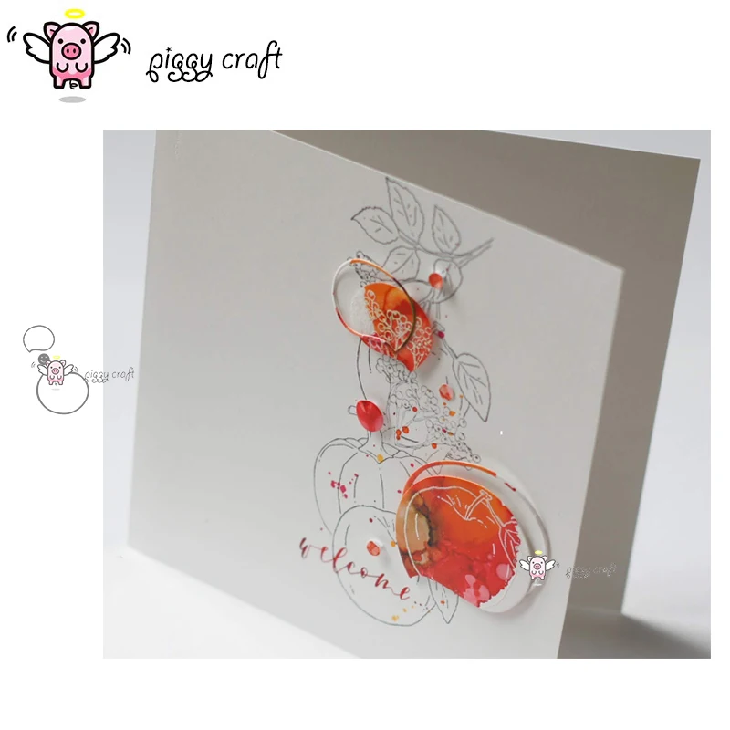 

Piggy Craft metal cutting dies cut die mold 3Pcs Bubbles smiley frame Scrapbook paper craft knife blade punch stencils dies