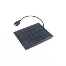 6 в 2 Вт Солнечная Панель зарядное устройство с 5 в USB выход 30 см кабель поликристаллическая Солнечная батарея DIY Солнечная зарядка батарея солнечная панель 6VDC