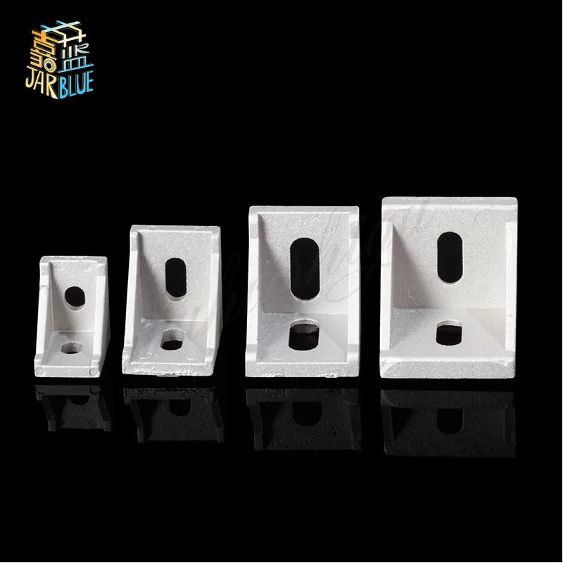 

10pcs 2020 20 x17 bracket corner fitting angle aluminum 20mmx 17mm corner bracket fastener EU standard 2020 aluminum profile