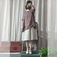 Frauen Sommer Ramie Breites Bein Hose Elastischer Bund Einfarbig 2018 Retro Hosen Weibliche Vintage Plus Größe Hosen