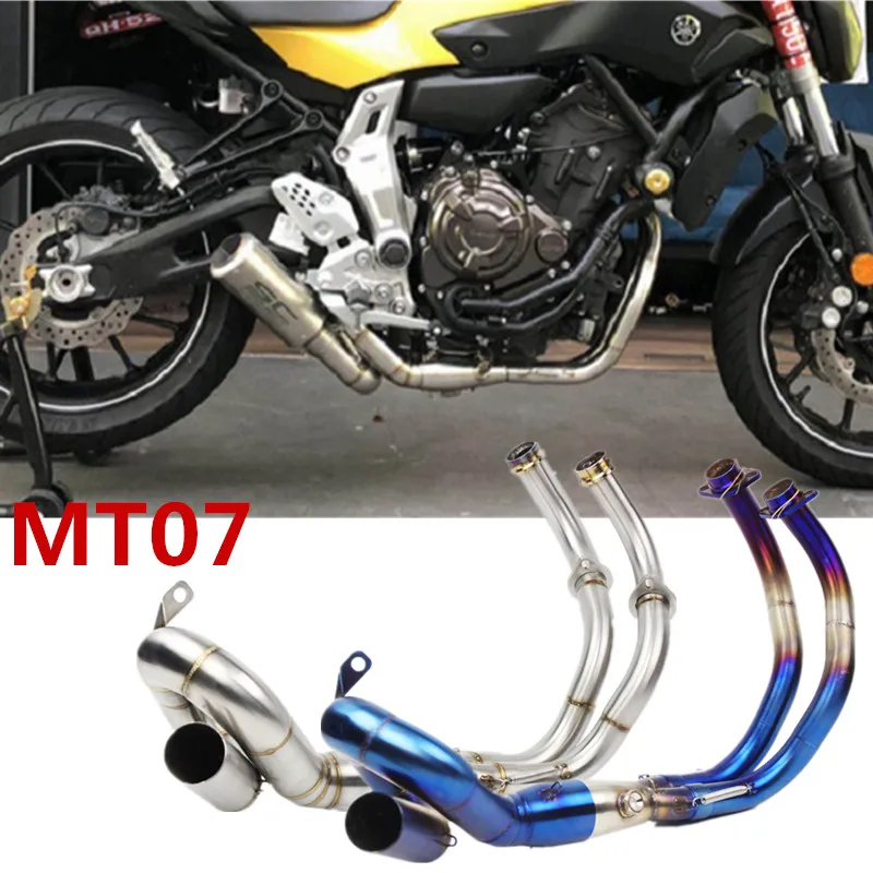 

For YAMAHA MT07 Slip-On Exhaust Motorcycle Full System Exhaust Muffler Modified Scooter Front Pipe MT07 2014 2015 2016 2017