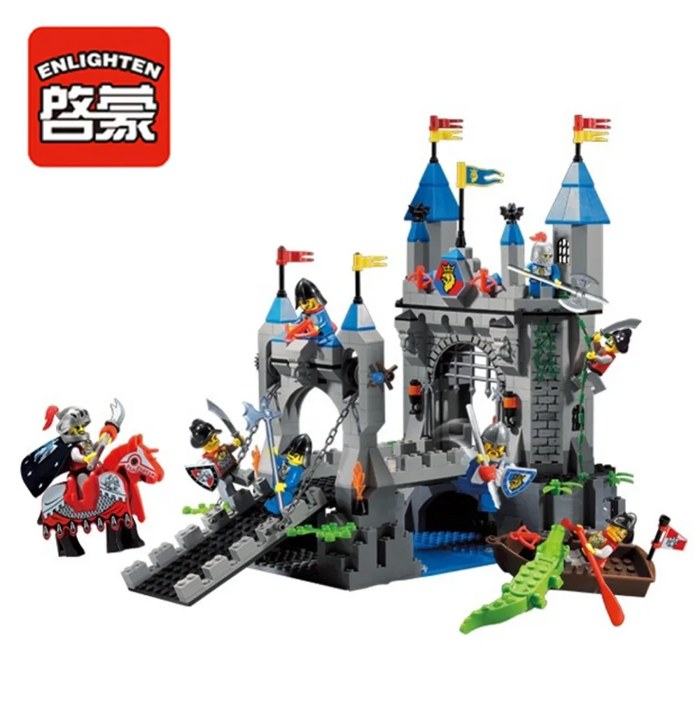 Enlighten 546pcs Building Block Castle Knights Lion Castle Drawbridge 8