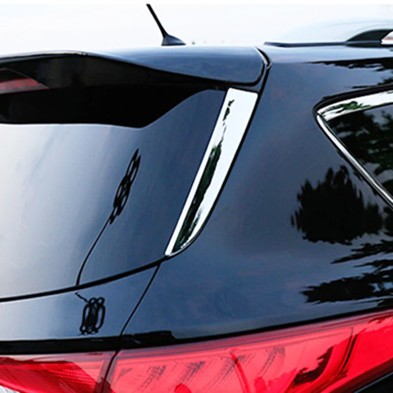 AX Chrome Защита от солнца на заднее стекло авто спойлер накладка стороны конические столб литье для Ford Escape Kuga 2013