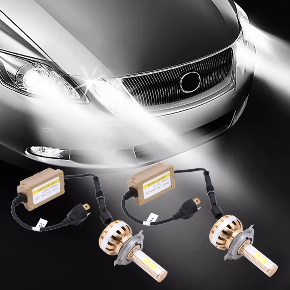 

2Pcs 72W Hi/Lo Car Front Headlight Headlamp Bulb H4 Led 12V Auto Light-emitting Diode Auto Running Light Fog Lamp