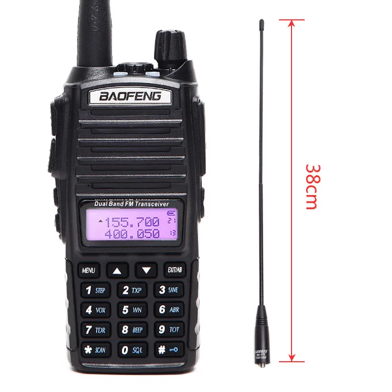 Baofeng UV-82 Plus vhf/uhf Long Range 8W Powerful Walkie Talkie Portable CB Transceiver Amateur 2 way Radio UV82+NA-771 Antenna