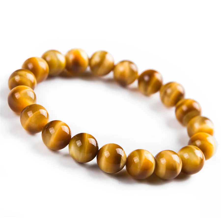 

Natural Gold Tiger Eye Bracelet Jewelry For Women Lady Men Wealth Gift Reiki Crystal Energy Beads Stone Strands AAAAA 10-14mm