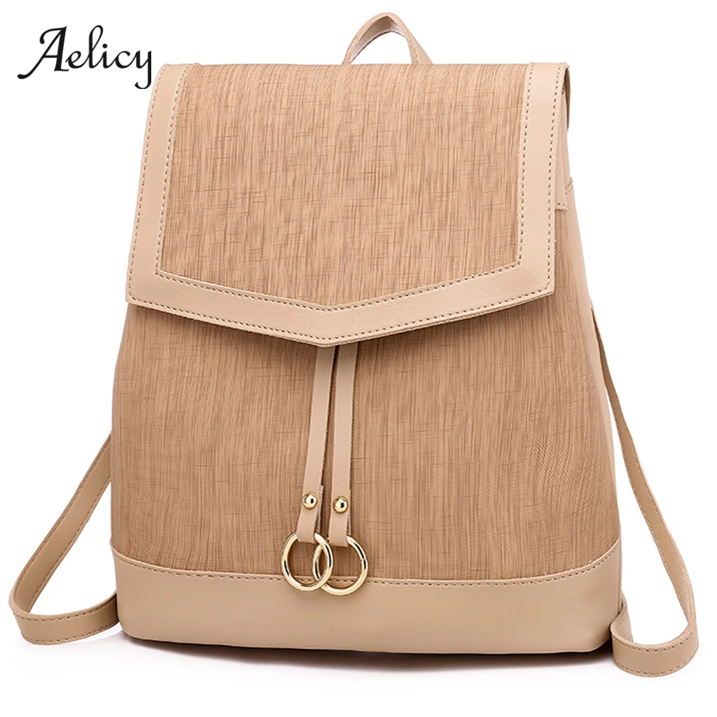 

Aelicy Women Backpack Leather Backpacks Softback Bags Brand Preppy Style Casual Mini Backpacks Teenagers Backpack Sac