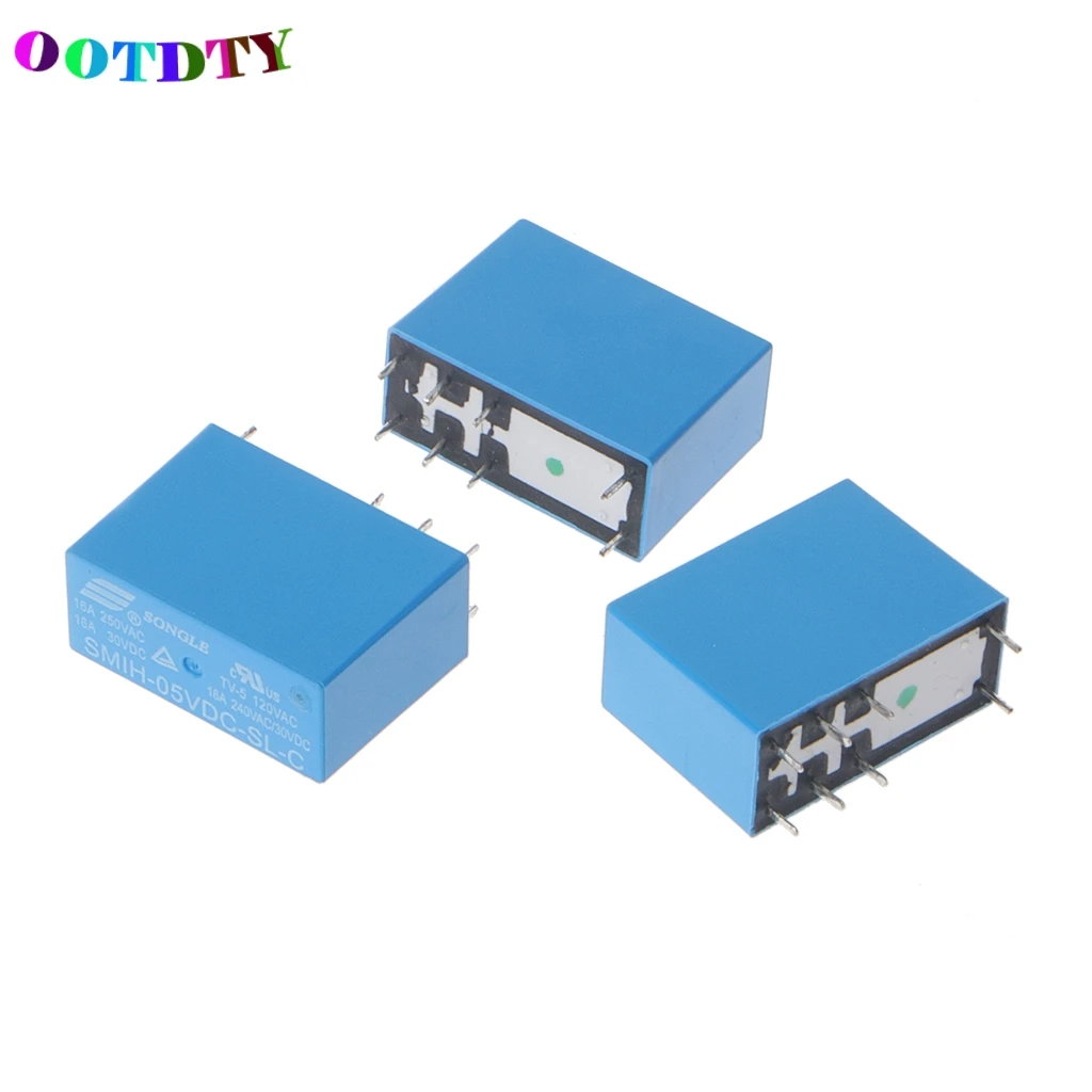 OOTDTY 10 шт./лот мощность реле SMIH-05VDC-SL-C 5 в 16A 8PIN набор конверсий