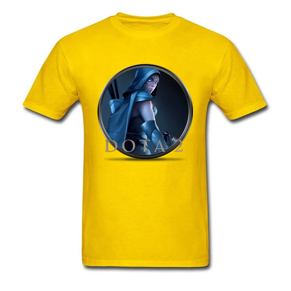 Fashion Dota 2-2 Printed On Top T-shirts O Neck 100% Cotton Man Tops T Shirt Short Sleeve Lovers Day Printed On Tshirts Dota 2-2 yellow
