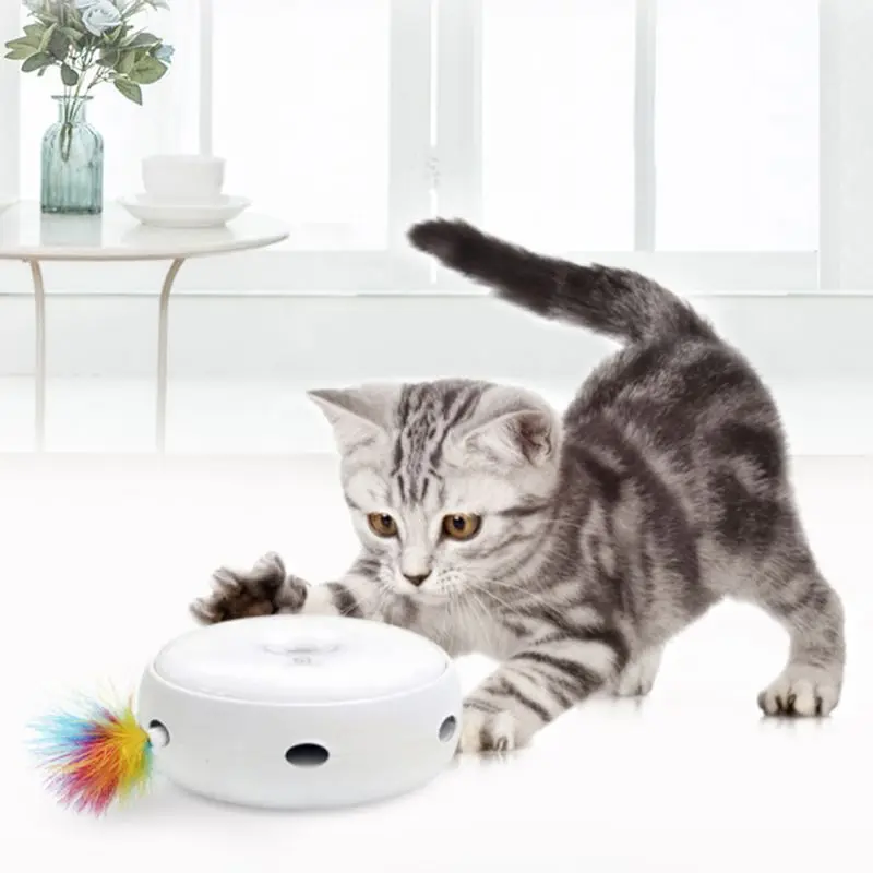 

Pet Toy Cat Catching Mouse Game Disc Cats Toys Funny Disk Electric Smart Turntable