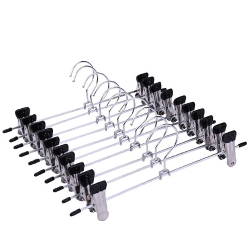 abrigo y m/ás Perchas para pantalones pantalones pantalones 20 piezas Perchas con clips perchas de metal perchas antideslizantes para faldas pantalones vaqueros
