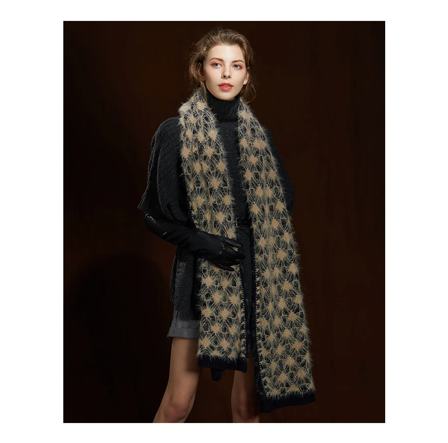 Female Scarfs Winter Wool Scarves For Women Shawl 2019 New Luxury Brand Warm Knitting Tassel Shawl Thicken Ladies Large Scarf (22)