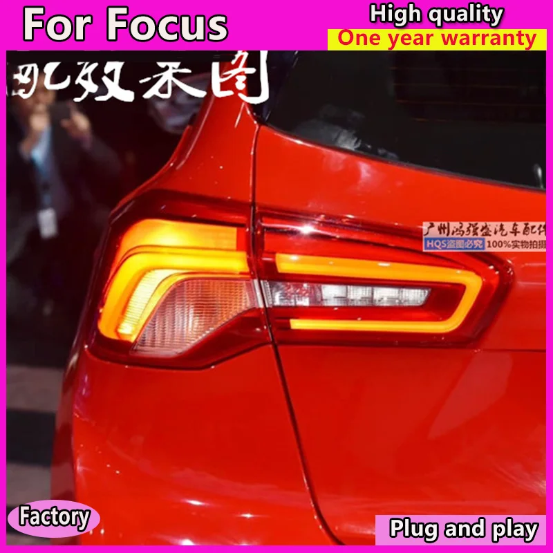 Автомобиль Стайлинг для Ford Focus хэтчбек версия светодиодный задний фонарь задний багажная лампа Обложка drl+ сигнала+ Тормозная+ обратный