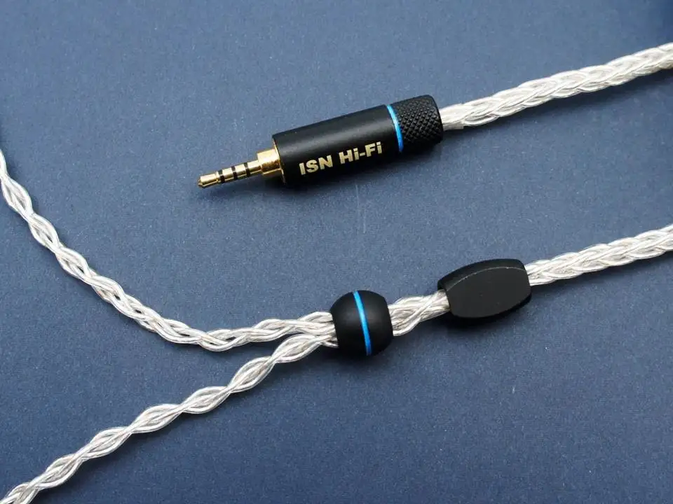 Серебристые hi fi наушники вкладыши is Audio S8 8 жил 19 ядер IEM|Аксессуары для наушников| |