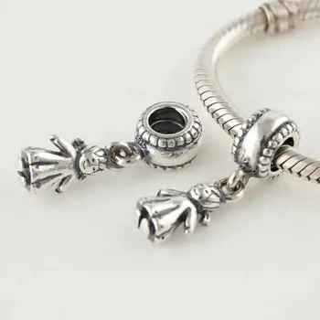 

100% S925 Sterling Silver Girl Dangle Charms Beads Fit European Silver Charm Bracelets & Necklaces For Women & Men Jewelry