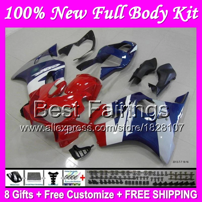 

+Tank Red blue For HONDA Fairing CBR 600F4 CBR600F4 99-00 B2 NEW blue red white CBR600 F4 FS 600F4 99 00 1999 2000 +Decal