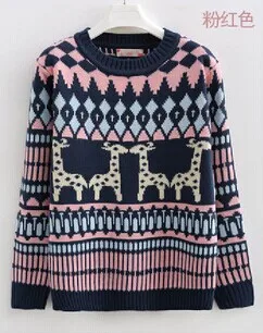 

2014 new arrival sale real direct selling women sweaters and pullovers clothing sweater female baby giraffe pullovers knitwear