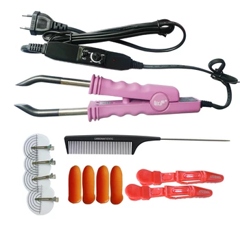 

Perfect Quality Adjustable Temperature Control Hair Wig Extension Fusion Heat Connector Wand Iron Melting Tool ,Flat Tip Style