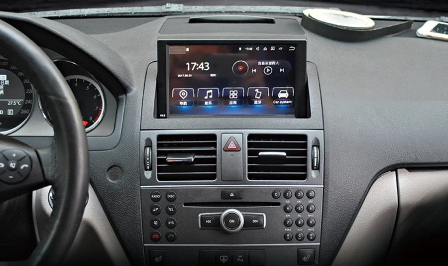 Clearance Asvegen Android7.1Quad Core  GPS Navigation HD Touch Screen Car Multimedia Player Radio For Mercedes Benz C200 W204 2005-2012 1