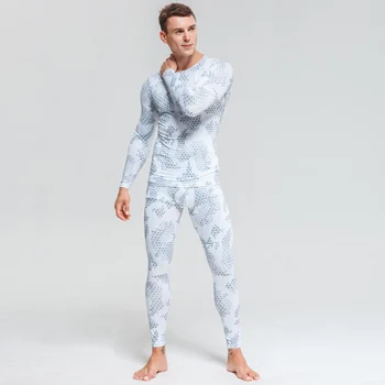 

Winter Warm Shirt Men's Compression Camouflage Fleece Long Johns Thermal Underwear Men's set Fitness Wear MMA Rashgard Male