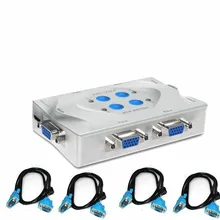 MT-Viki KVM переключатель VGA USB 4 порта горячий ключ проводной пульт дистанционного управления выберите автоматическое сканирование с кабелем 1920x1440 Высокое разрешение MT-401KL