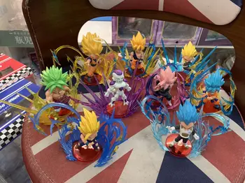 

Dragon Ball Super BURST WCF Super Saiyan Blue Rose Son Goku Gohan Vegeta Freeza Broly PVC Figures Collectible Model Toy 9pcs/set