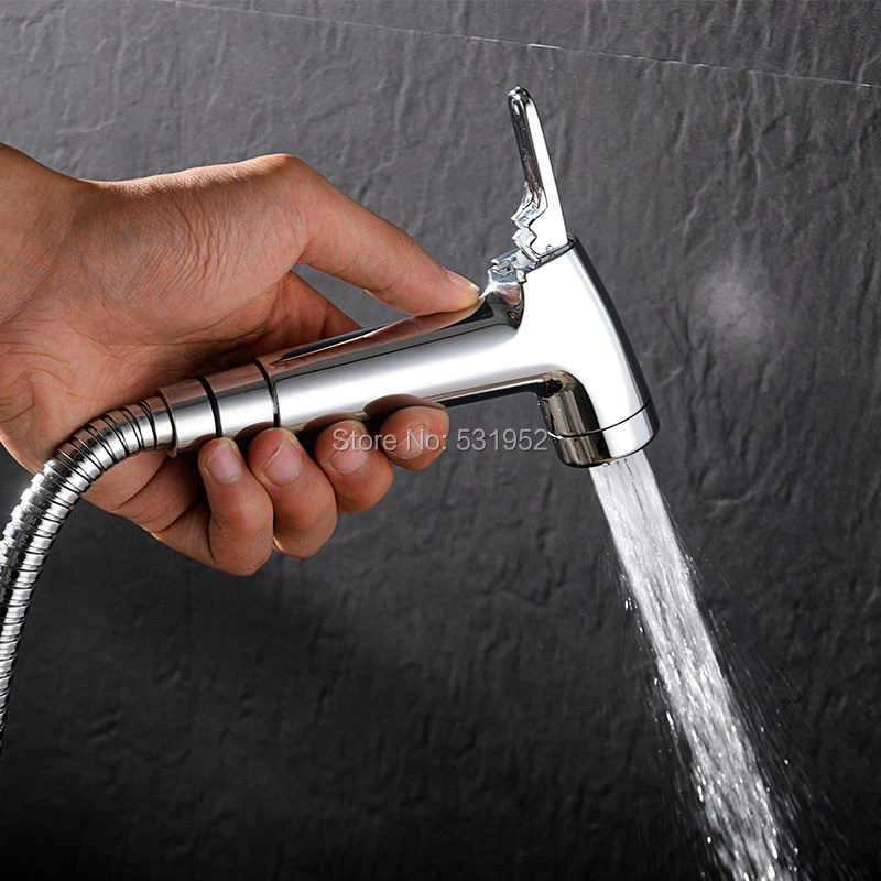 ABS Shattaf Toilet Bidet Douche Spray Kit Shower Head Bracket Hose Sprayer Set ABS Shattaf Toilet Bidet Douche Spray Kit Shower Head Bracket Hose Sprayer Set