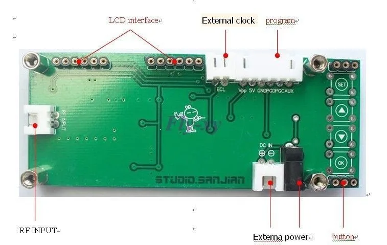 0,1 МГц~ 1200 МГц Частотомер PLJ-1601-C частоты компоненты измерения частоты дисплейный модуль