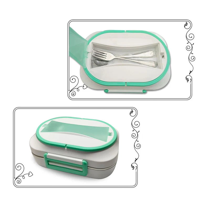 US $28.65 12v 220v Electric Lunch Box Stainless Steel Home Office Car Bento Box Food Warmer Portable Heater Rice Travel Dinnerware Sets