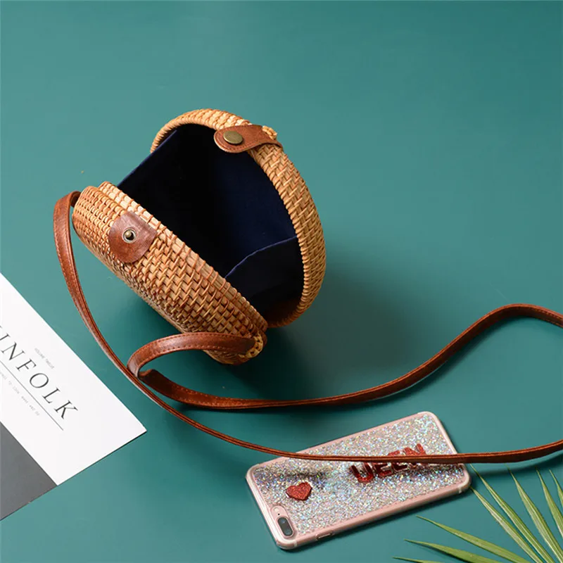DUSUN-Mulheres-Ver-o-Handmade-Bolsas-Sacos-de-Rattan-C-rculo-Caixa-De-Bambu-Redonda-Bali (5)
