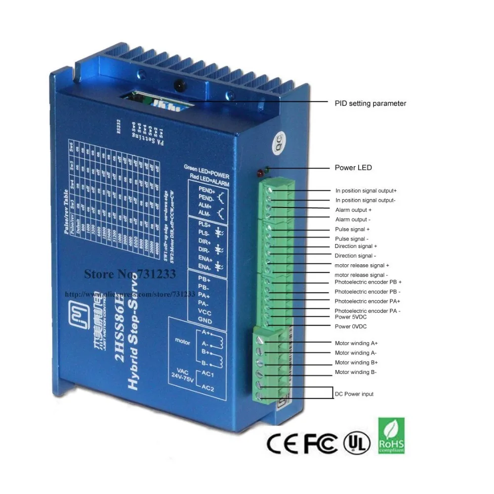 2 фазы 8.5N.m шаговый двигатель с замкнутой обратной связью драйвер серводвигателя комплект 86J18118EC-SC-1000 + 2HSS86H CNC мотор драйвер