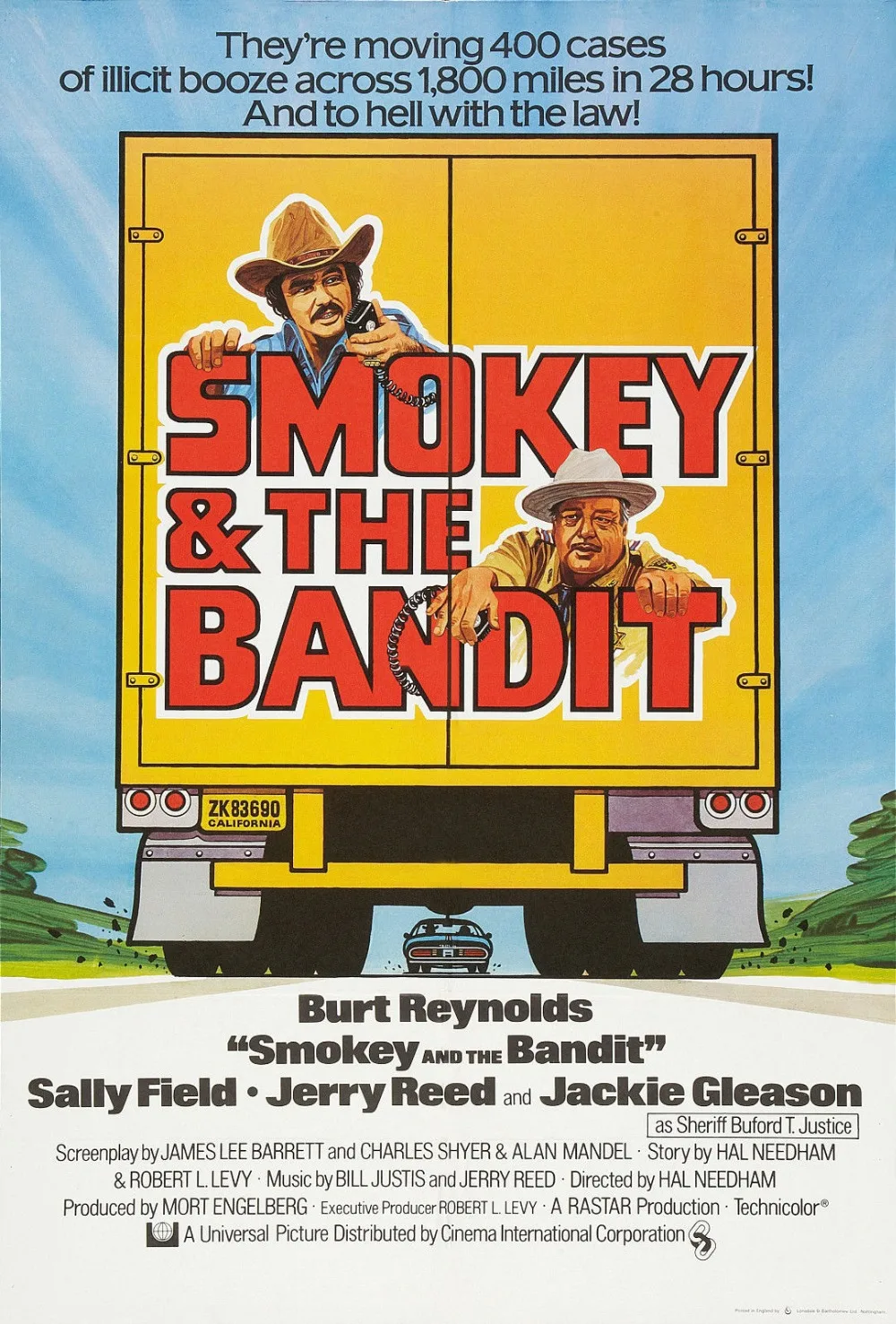 

SMOKEY AND THE BANDIT Movie POSTER 70's SILK POSTER Decorative painting 24x36inch