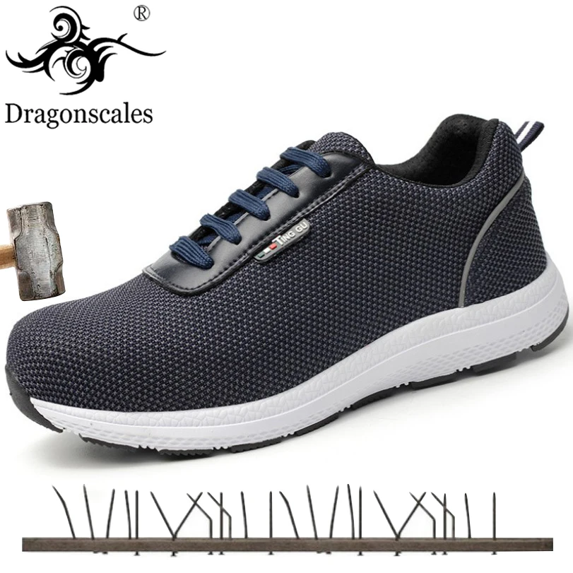 

Men's Breathable Steel Toe Cap Work Safety Shoes Men Outdoor Anti-slip Steel High Quality Construction Safety Boots Shoes