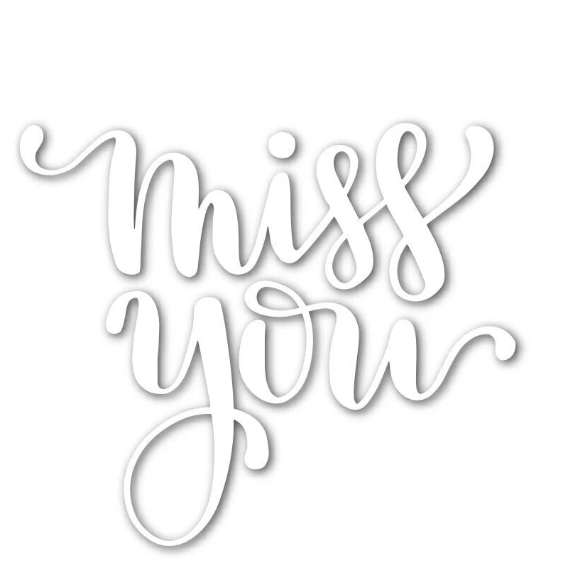 Металлический трафарет Miss You с надписями и 2019 для скрапбукинга сделай сам