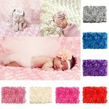 Новое детское фото реквизит 3D розы художественное оформление одеяла покрывало, плед fotografia льняная простынь специальный