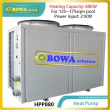 88KW titanium heat pump water heater for 125 175sqm commerce swimming pool please consult us about