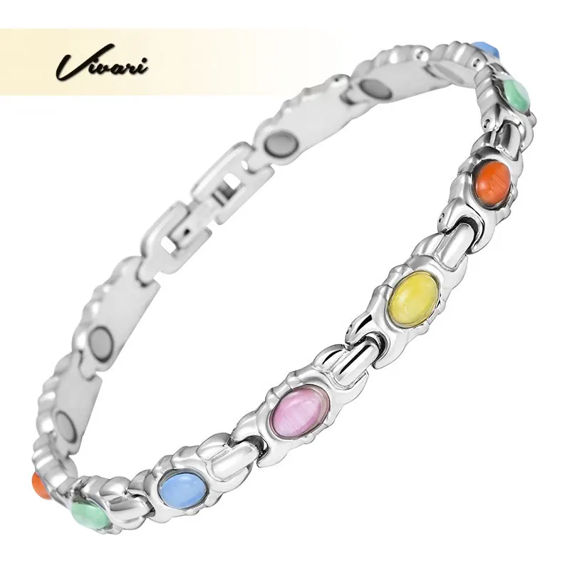 Vivari Trendy Bracelet For Women Colourful Stones Stainless