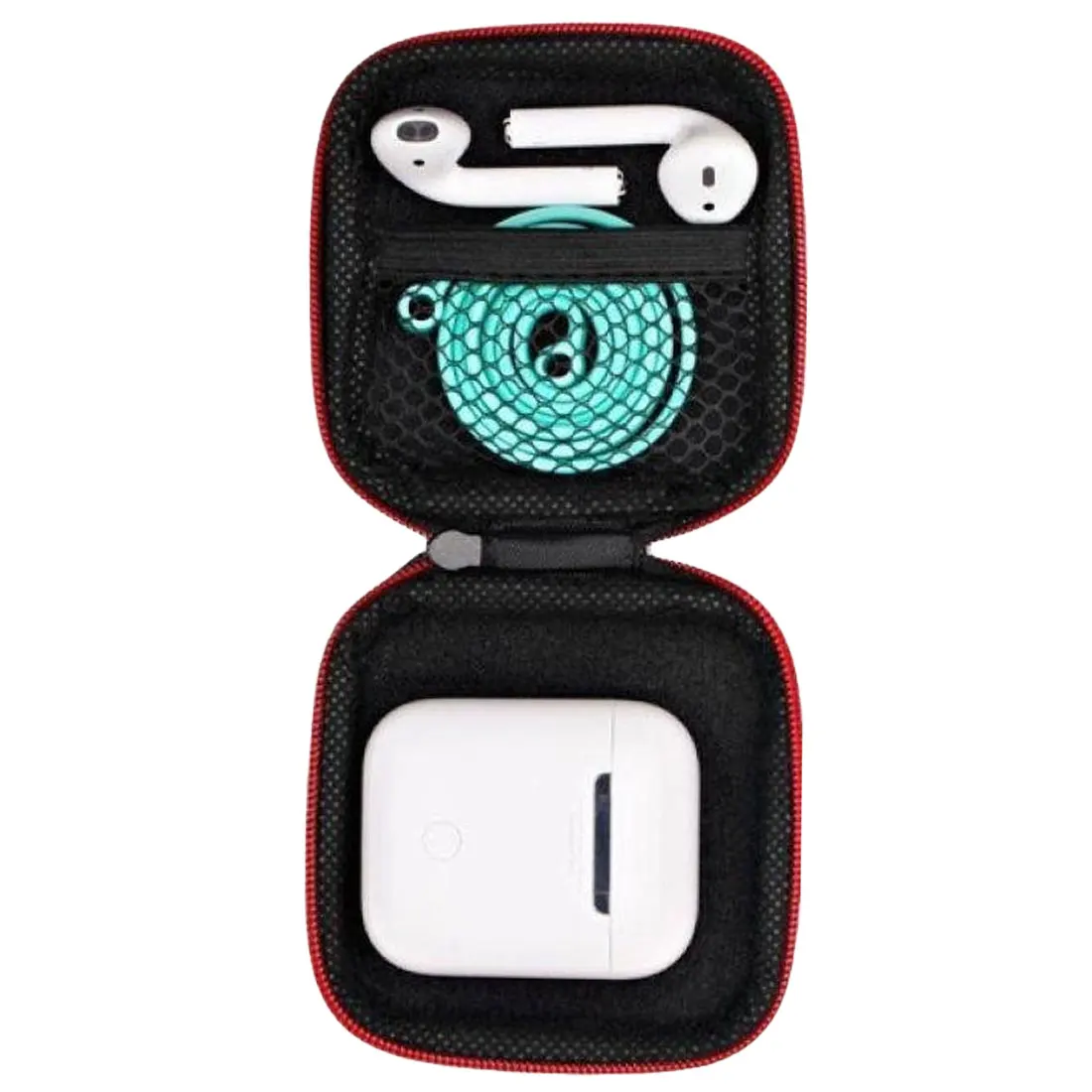 

Portable Case for Headphones Case Mini Zippered Round Storage Hard Bag Headset Box for Earphone Case SD TF Cards Earphone
